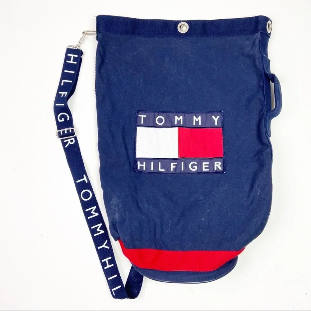 Tommy Hilfiger Vintage‎ Gym Sling Duffle Bag Spellout